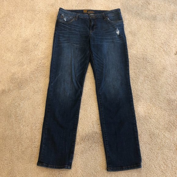 Kut from the Kloth Denim - Kut From The Kloth Mid Rise Distressed Boyfriend Jeans Women's Pants